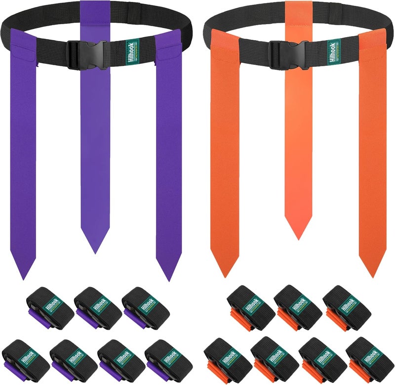Hilhook Flag Football Belts, 14 Player Flag Football Set with 42 Flags for Kids Youth and Adults Training Equipment - Image 1